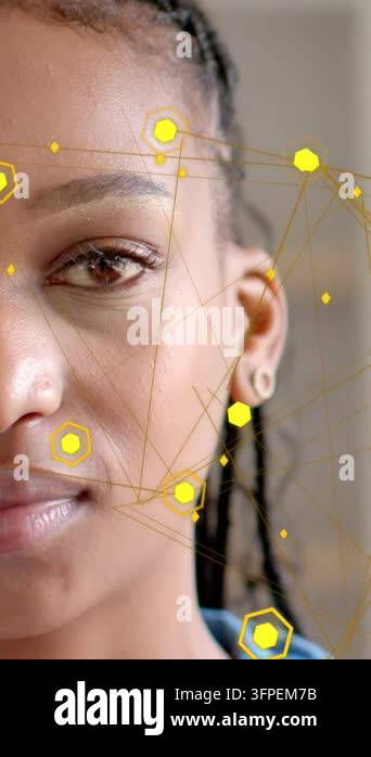 Corn Rows Stock Image Vertical video: Woman smiling, mouth lifting and initiating hexagon ...