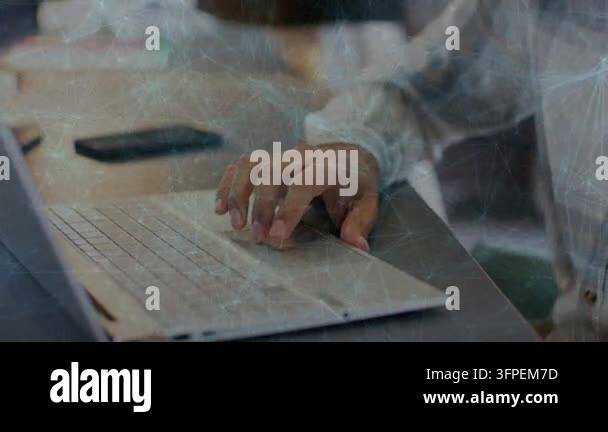 Notepad Clip Vector Man using laptop, tapping pad, typing while colleague passing, causing ...