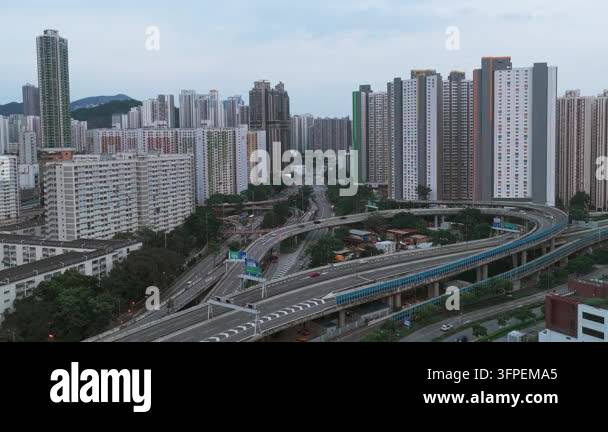 Aug 16 2026 Choi Hung Interchange Flyover Network Aerial View Hong Kong ...