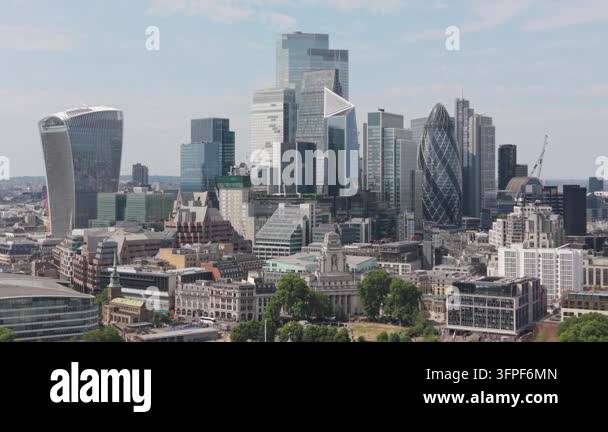 Folder Rack Tall A bright daytime view of London's financial district. The Gherkin and ...