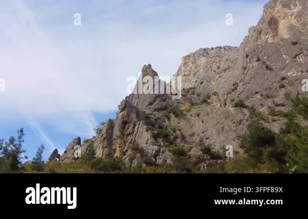 Parks With Rocks Majestic Cliffs of Harmankaya Canyon Turkey.Scenic wide view of rugged ...