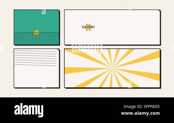 Comp Animated Background Animated Call to Action Graphic with Retro Style Sunburst Background ...