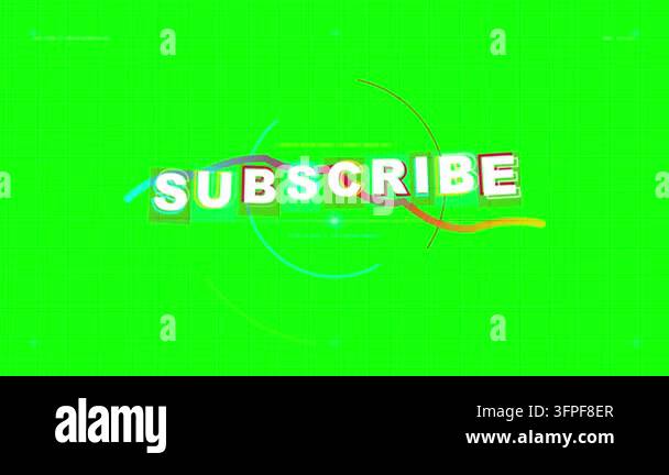 Kinetic Typography Subscribe Button Animation with Vibrant Motion ...