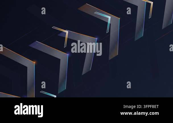 Abstract Motion Graphics With Glowing Geometric Arrows Moving Forward ...