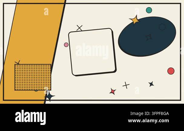 Abstract Geometric Motion Graphics with Moving Shapes and Patterns ...
