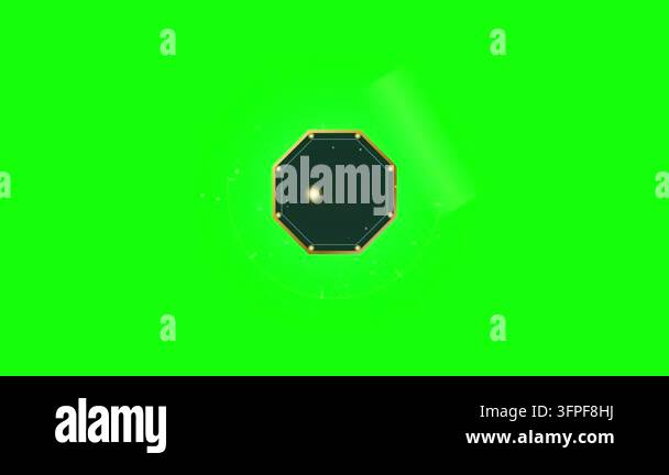 Animated Octagonal Emblem Featuring A Glowing Victory Checkmark Icon ...
