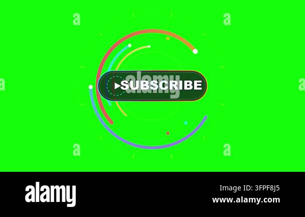 Animated Subscribe Button Overlay with Colorful Circular Motion ...