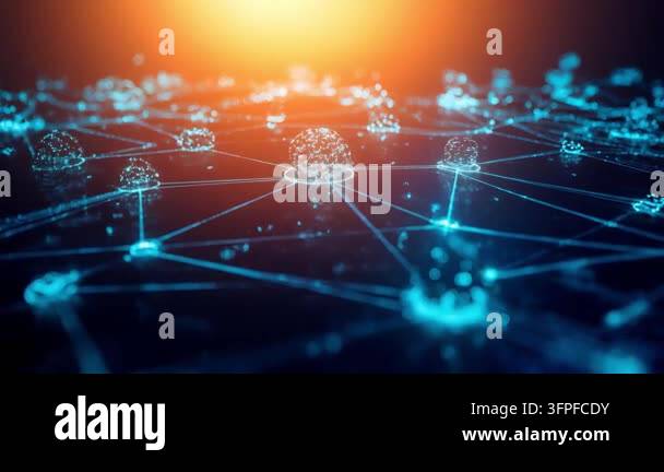 Abstract network connections glowing in digital space Stock Video ...