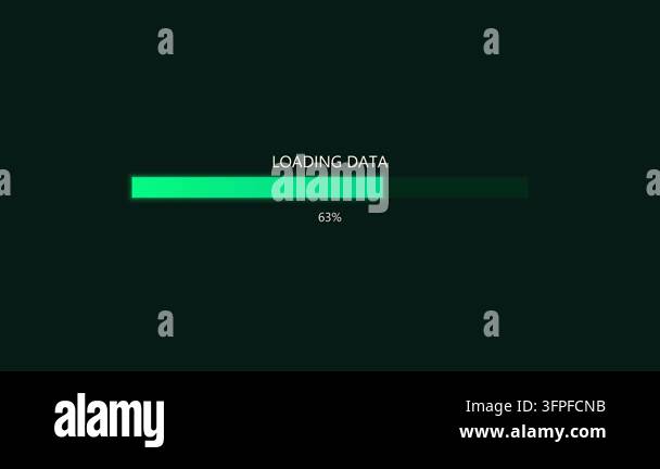 Process Id Design Loading data progress bar at ninety-six percent during web design and ...