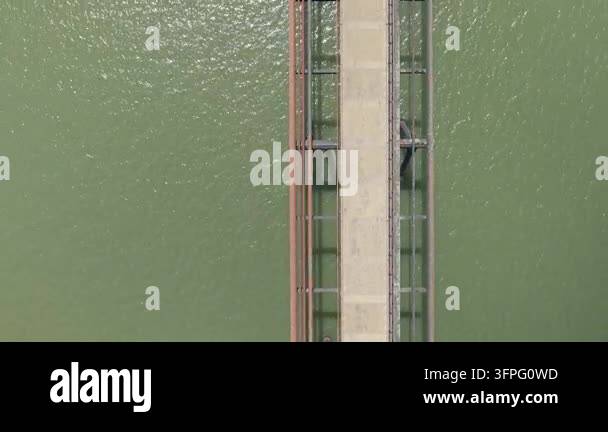 Water flows through the large industrial concrete tanks at a municipal ...