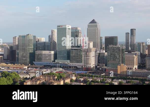 Vector Resolution Definition High angle perspective showcases the modern Canary Wharf skyline in ...