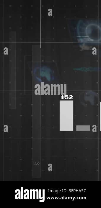 One Column Vector Vertical video: Single bar appearing causing data HUD expanding and ...