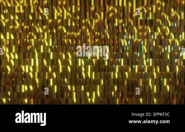 Abstract golden background with shimmering rectangular tiles and ...