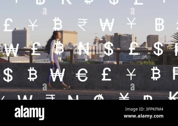 How To Ruck Woman entering frame walking bridge commuting carrying backpack cell ...