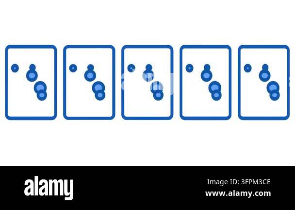 Flat outline icon showing a horizontal row of five small dotted square ...