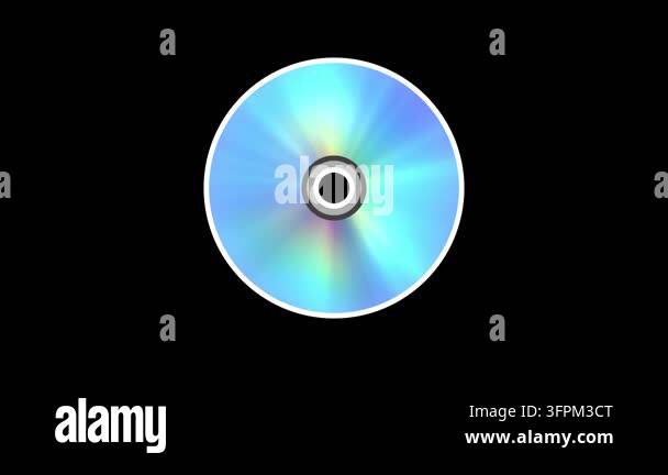 Compacted Disc This dynamic motion graphic features a shiny holographic compact disc ...