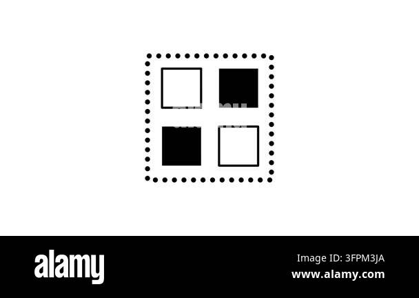 2 Color Square Patterns A dotted square frame holds four small squares arranged in a two by two ...