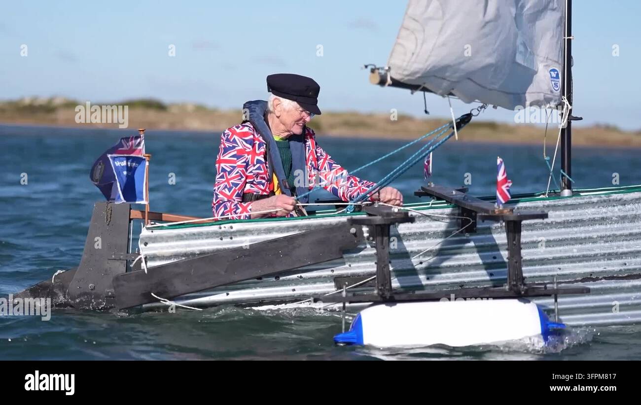 Retired Army Major takes new sailing boat Tintanic III for a test run ...