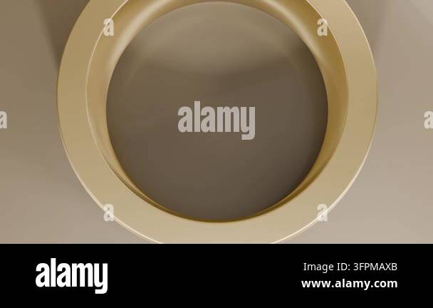 Wall With Inset Pulling camera down revealing circular beige recessed ring on pale wall ...