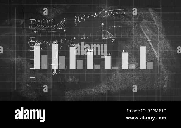 Histogram Three Three-bar histogram appearing triggers bars expanding with chalk ...