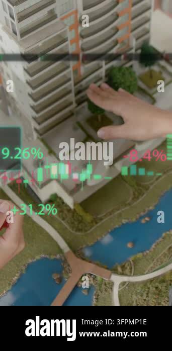 Vertical video: Designers tapping scale model, engaging AR candles and ...