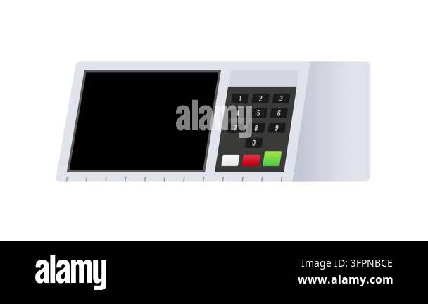 Comp Animated Background Flat animated brazilian electronic voting machine turning around ...