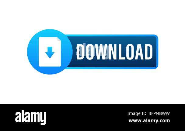 Clicker Images Computer Animated click on a download button with a progress bar on different ...