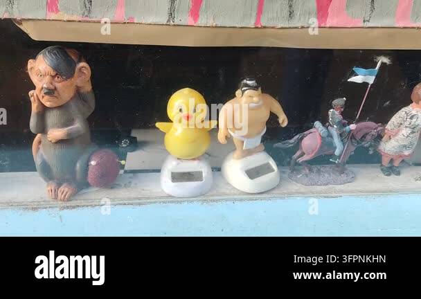 London, UK, 6 March 2026. Humorous novelty figurines with spring ...