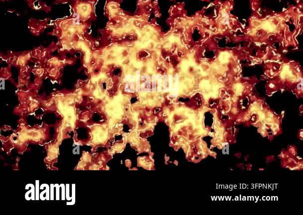 Abstract fiery lava liquid motion animation background. glowing organic ...