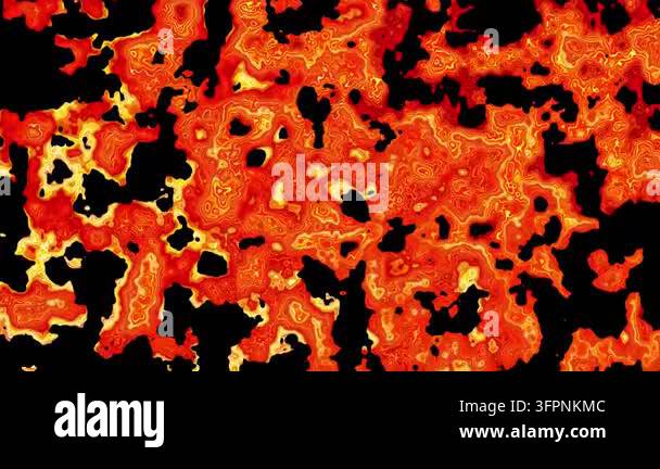 Abstract fiery lava liquid motion animation background. hot flame ...