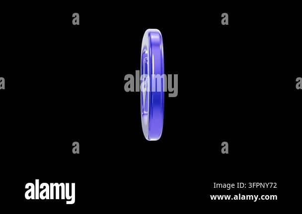 A glossy blue download icon rendered in 3D featuring a rounded square ...