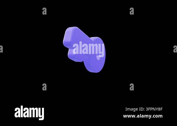 A simple and smooth light purple 3D key icon. This digital element ...