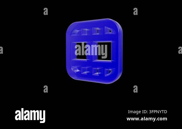Translucent blue glass film strip cinema icon Stock Video Footage - Alamy