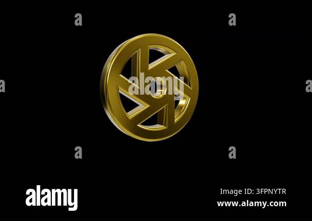 Shiny metallic gold camera shutter aperture mechanical icon Stock Video ...