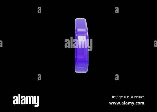 Glossy purple 3D house icon with reflective glass texture Stock Video ...