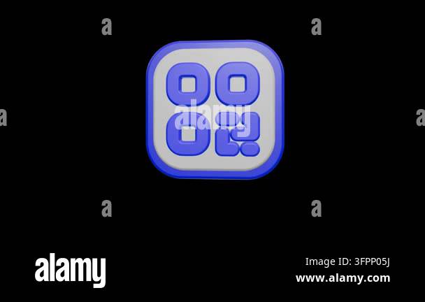 Modern 3D digital square icon with blue bubble pattern Stock Video ...