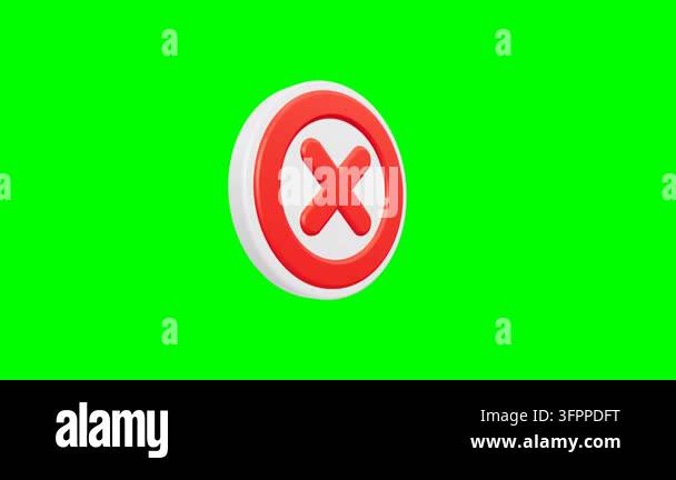 This 3D icon represents an error, cancel, or stop action, perfect for ...