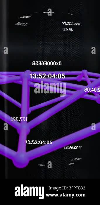 Tubular File Vertical video: Purple mesh tilting rotating while cam panning ...