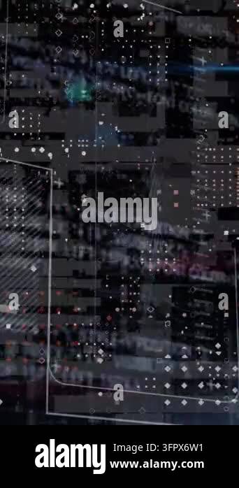Animation of multiple texts, programming language and infographic ...