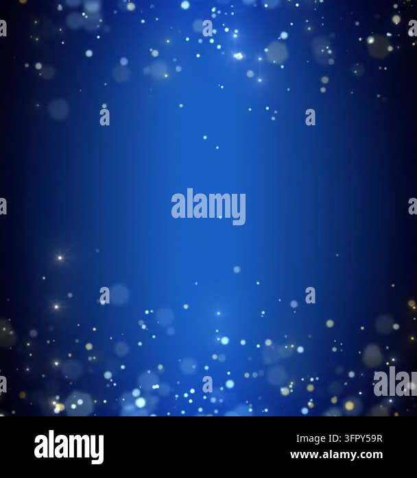 Video animation of golden glitter particles with defocused bokeh over ...