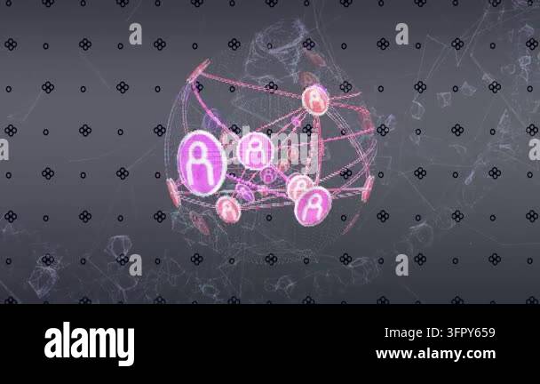 Holographic wireframe globe appearing on load, showing tech user ...
