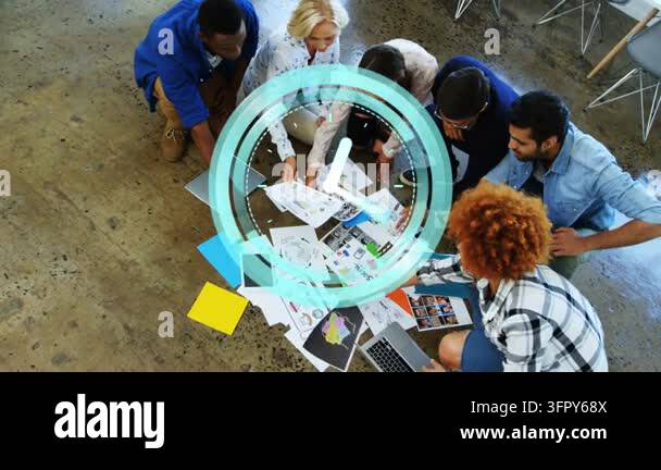 Overlay Html Over Video Six designers sorting prints reviewing layouts as teal overlay ...