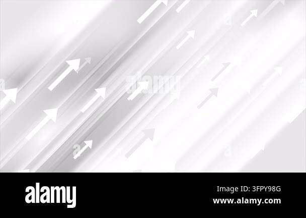 Grey smooth stripes and arrows abstract geometric tech background ...