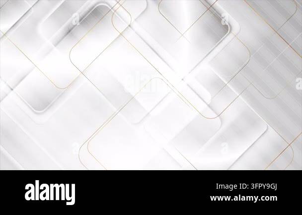 Grey glossy and golden squares abstract background. Seamless looping ...