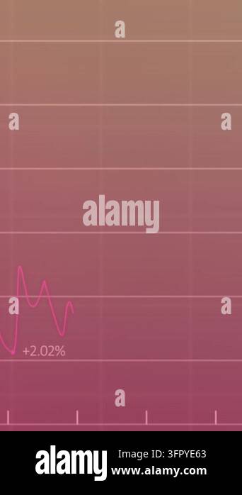 Animation of statistical data processing over grid network against pink ...