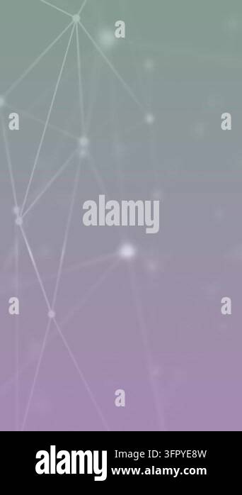 Animation of network of connections against purple gradient background ...
