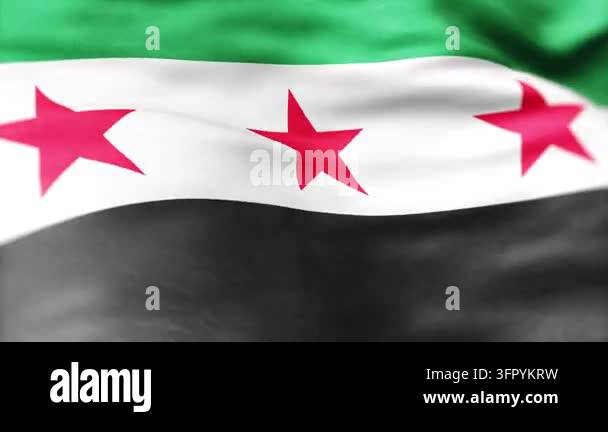 Comp Animated Background Syria flag waving fabric background. 3D animation Stock Video Footage ...