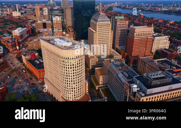 Iconic triangular-shaped office skyscraper, the Liberty Mutual Tower ...