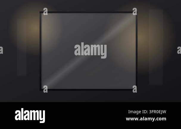 Abstract motion graphic background with a central rectangular glass ...