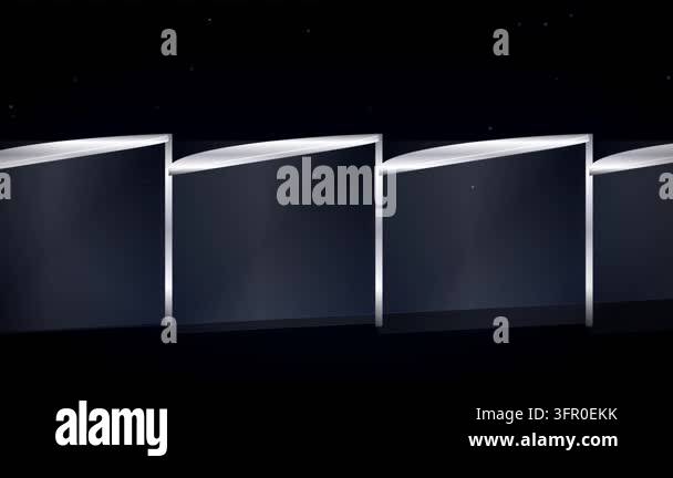 Abstract futuristic motion graphics background featuring dark ...